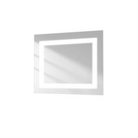 BADSPIEGEL mit Beleuchtung und Anti-Beschlag 60/50 cm - Weiß, Glas (50/4.3/60cm) - EMKE