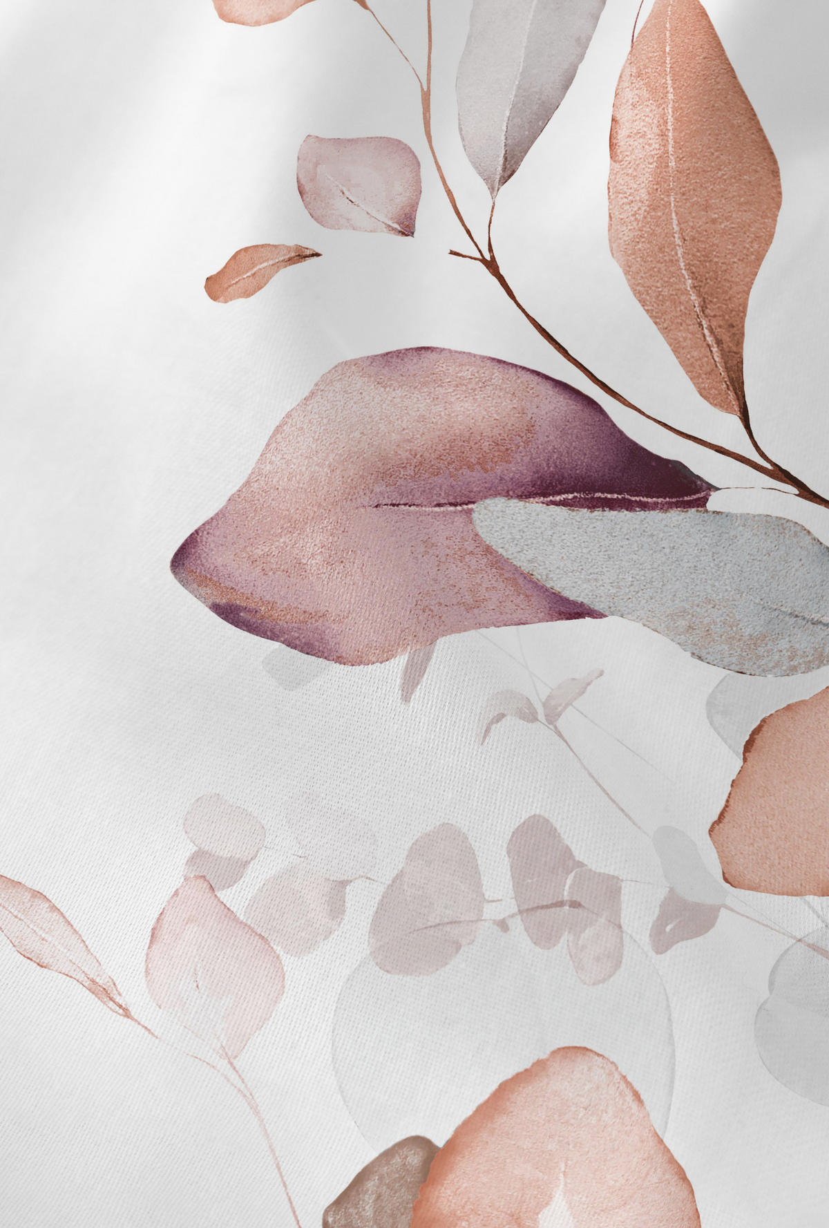 BETTWÄSCHE-GARNITUR Tencel Floral kardinal, 135x200 cm + 80x80 cm - Dunkelrot, Textil (135/200cm) - biberna