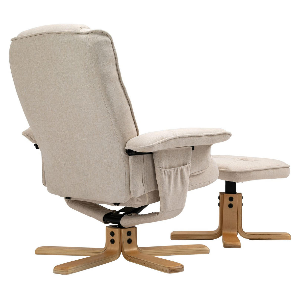 RELAXSESSELSET CHARLY - Beige, Textil (76/87/61cm) - IDIMEX