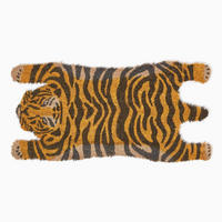 FUSSMATTE Tiger, Kokos 37/74 cm - Orange, Naturmaterialien (37/74cm) - Homescapes