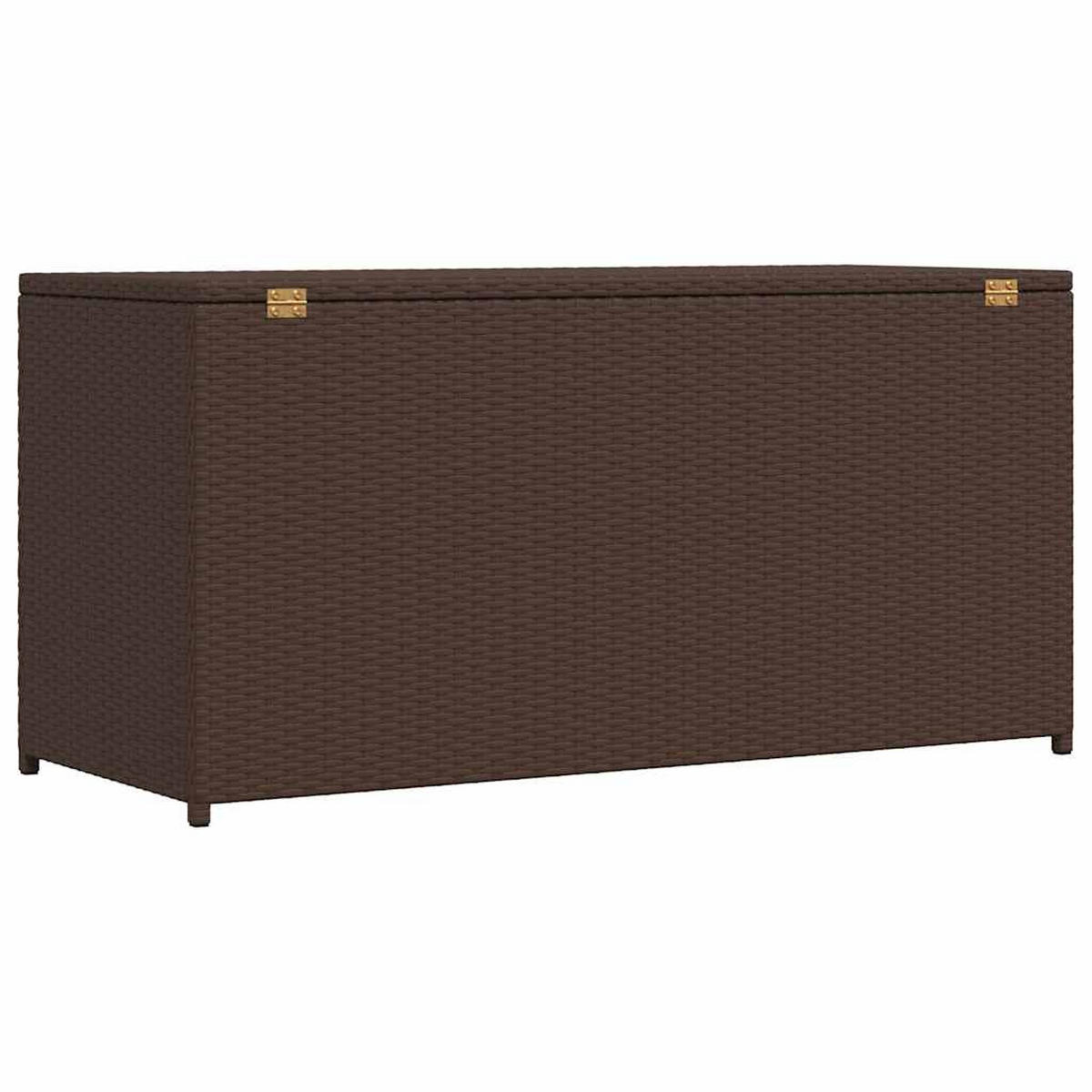 GARTEN-AUFLAGENBOX Braun 120/50/60 Cm Poly Rattan - Braun, Kunststoff (50/60/120cm) - vidaXL