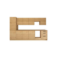 KÜCHENZEILE 360 cm - Nexa KÜ-LN-002 - in Woodline / Matt - Schwarz/Eiche Artisan, Holz/Metall (360/212/58cm) - ROYAL24_MARKT