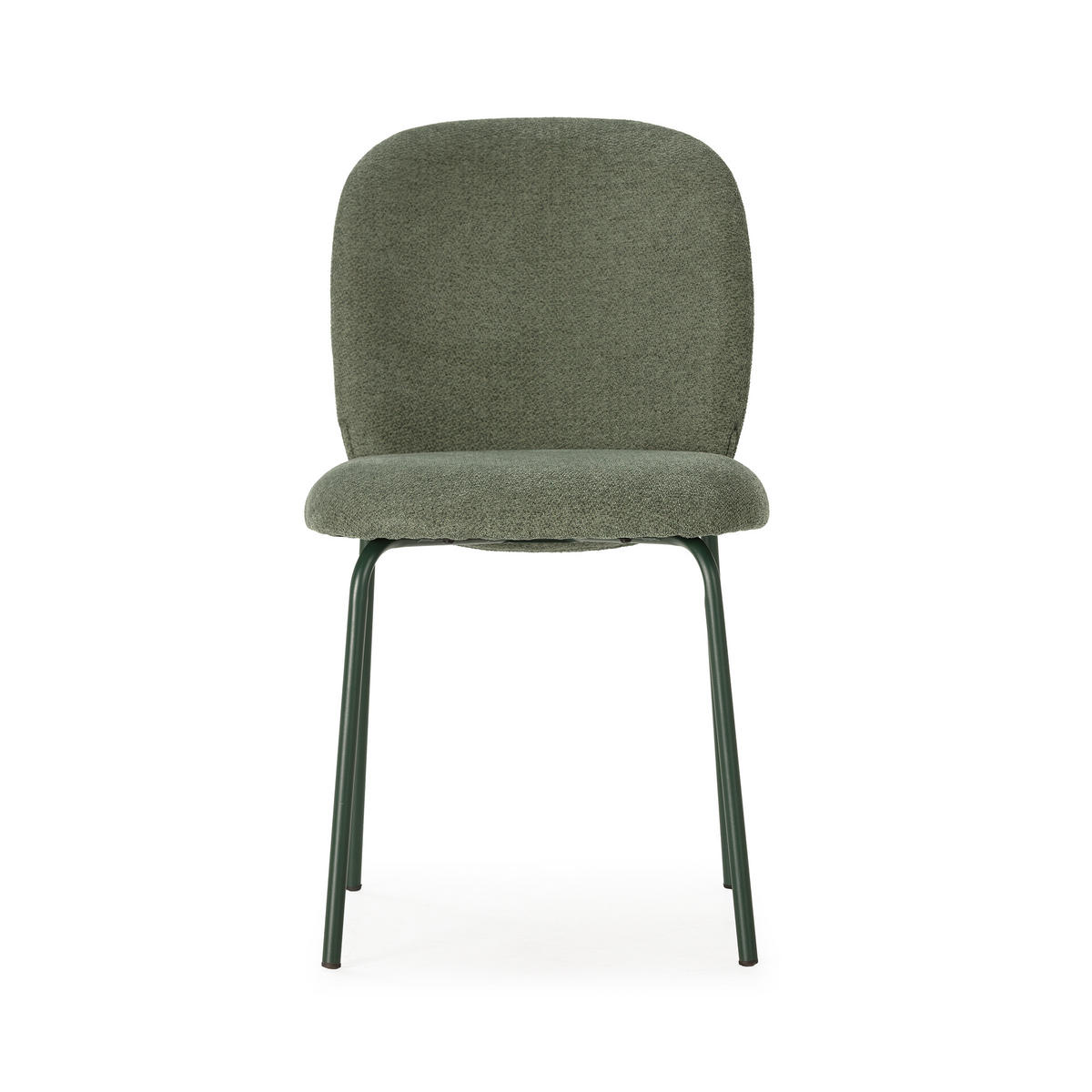 SADA 4 látkových židlí s kovovými nohami, výška 85 cm - NOA - zelená barva, textil (48/85/57.5cm) - Calicosy