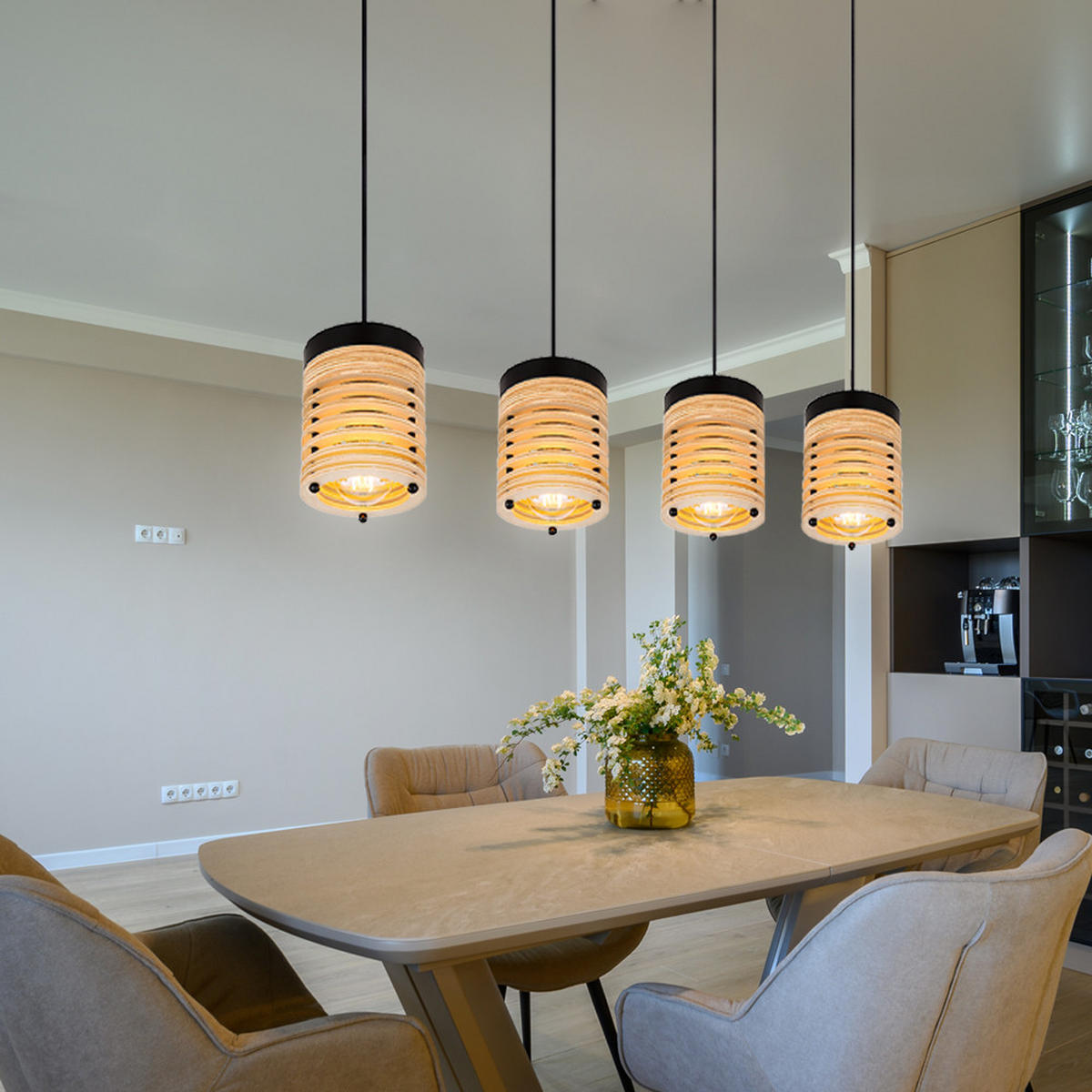 HÄNGELEUCHTE Metall Braun Gitteroptik - Braun, Metall (90/12/120cm) - Globo Lighting