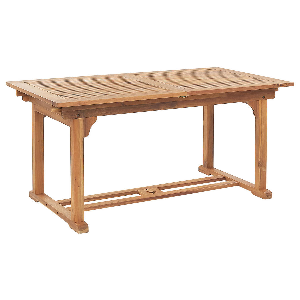 GARTENTISCH Akazienholz hellbraun 160/220/90 cm ausziehbar Java - Hellbraun, Holz (160/90/74cm) - Beliani