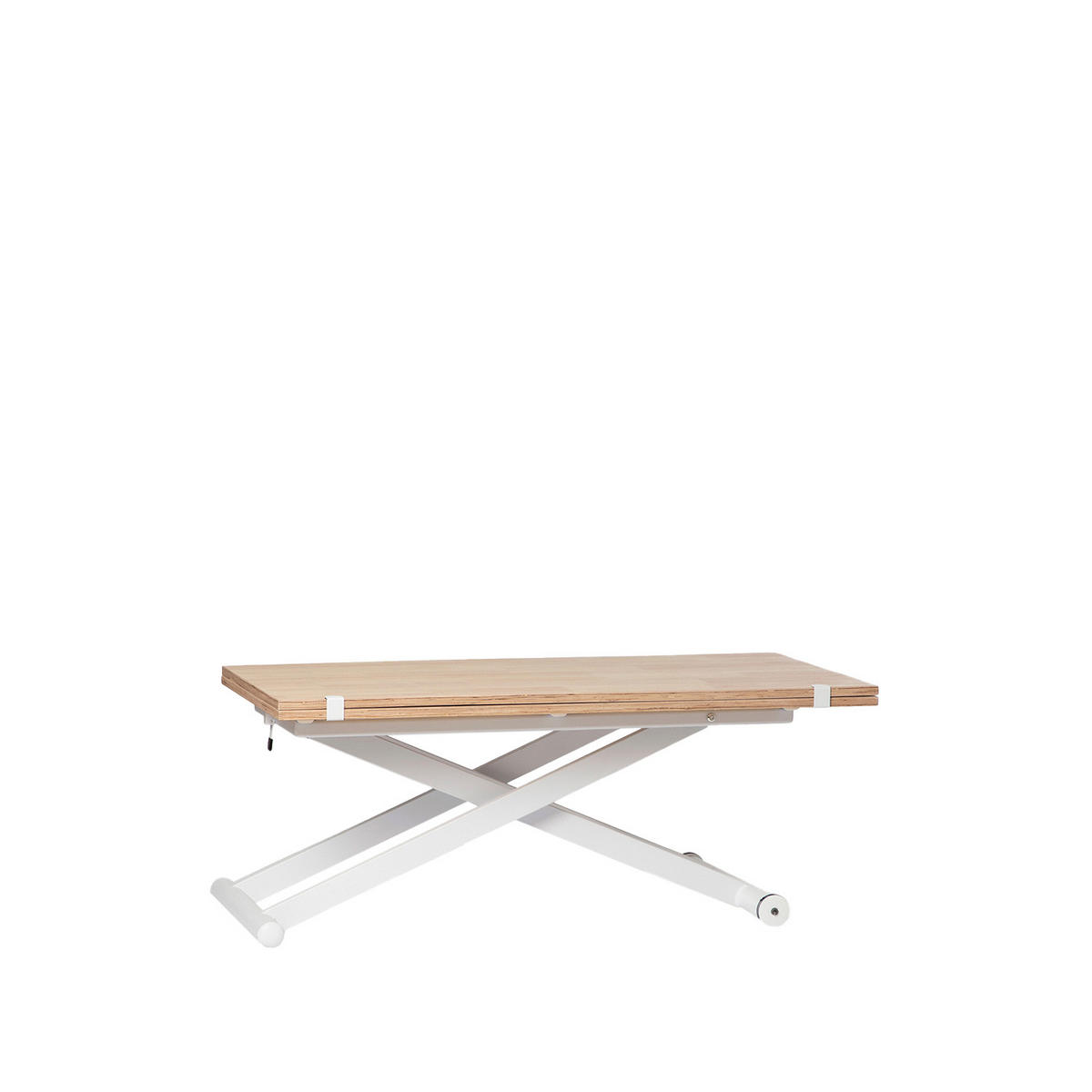 COUCHTISCH AUSZIEHBARER UND ERHÖHTER Tapi Weiß 110 cm x 46-75 cm - Weiß, Holz (57/110/46cm)