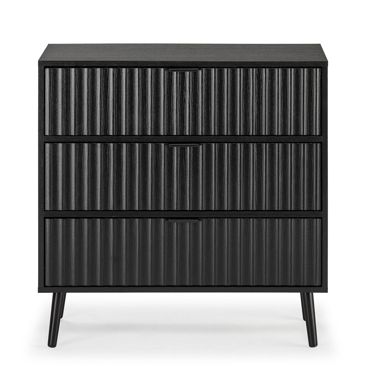 KOMMODE 80/80/40 Lluvia Schwarz - Schwarz, Holzwerkstoff (80/80/40cm)