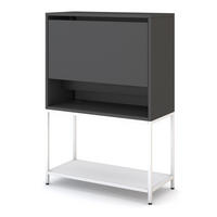SEKRETÄR Cubas Basic Signalweiß Anthrazit - Anthrazit/Weiß, Holz/Metall (36/80/115.6cm) - ASSMANN