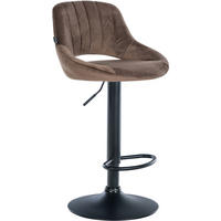 BARHOCKER Samt Braun - Schwarz/Braun, Textil/Metall (47/85/48cm) - CLP