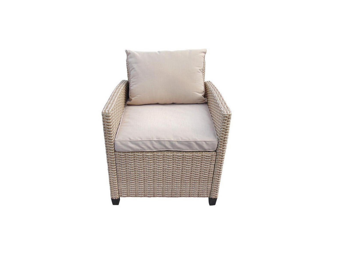 DININGLOUNGE-SET Alpina II Braun Polyrattan für 7 Personen - Braun, Naturmaterialien - Green Spirit