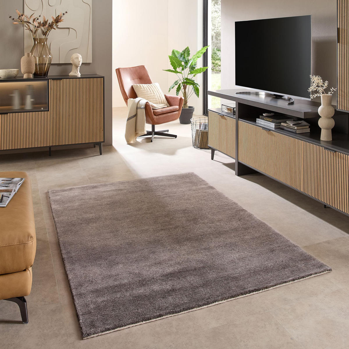 WOLLTEPPICH Heaven 120x180 cm - Dunkelgrau, Textil (120/180cm) - Natur Pur