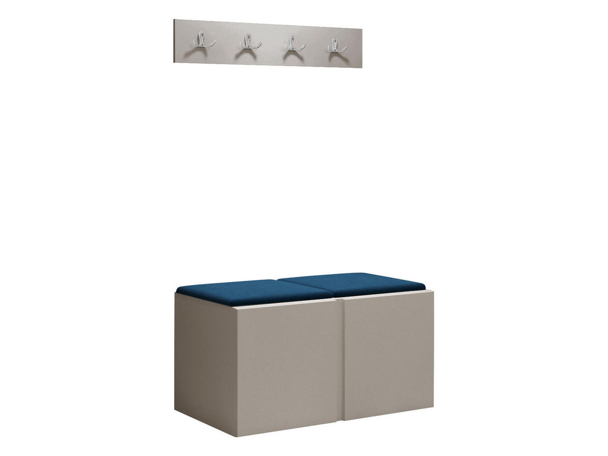 GARDEROBEN-SET Orion VI - Kaschmir/Blau, Holzwerkstoff/Kunststoff (84/42/46cm) - MIRJAN24