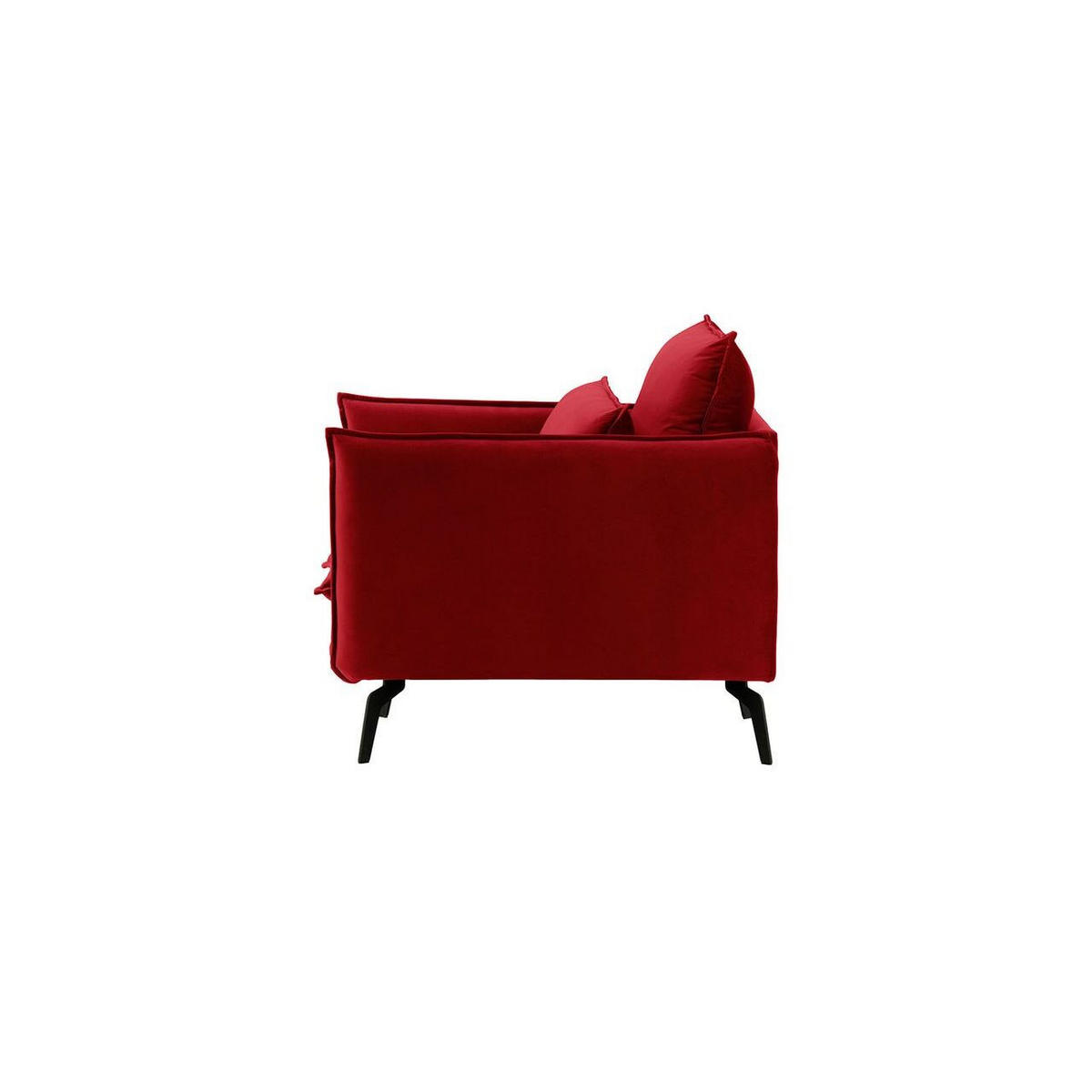 SESSEL Layla-Velluto 7 - Rot, Holz/Textil (105/95/98cm)