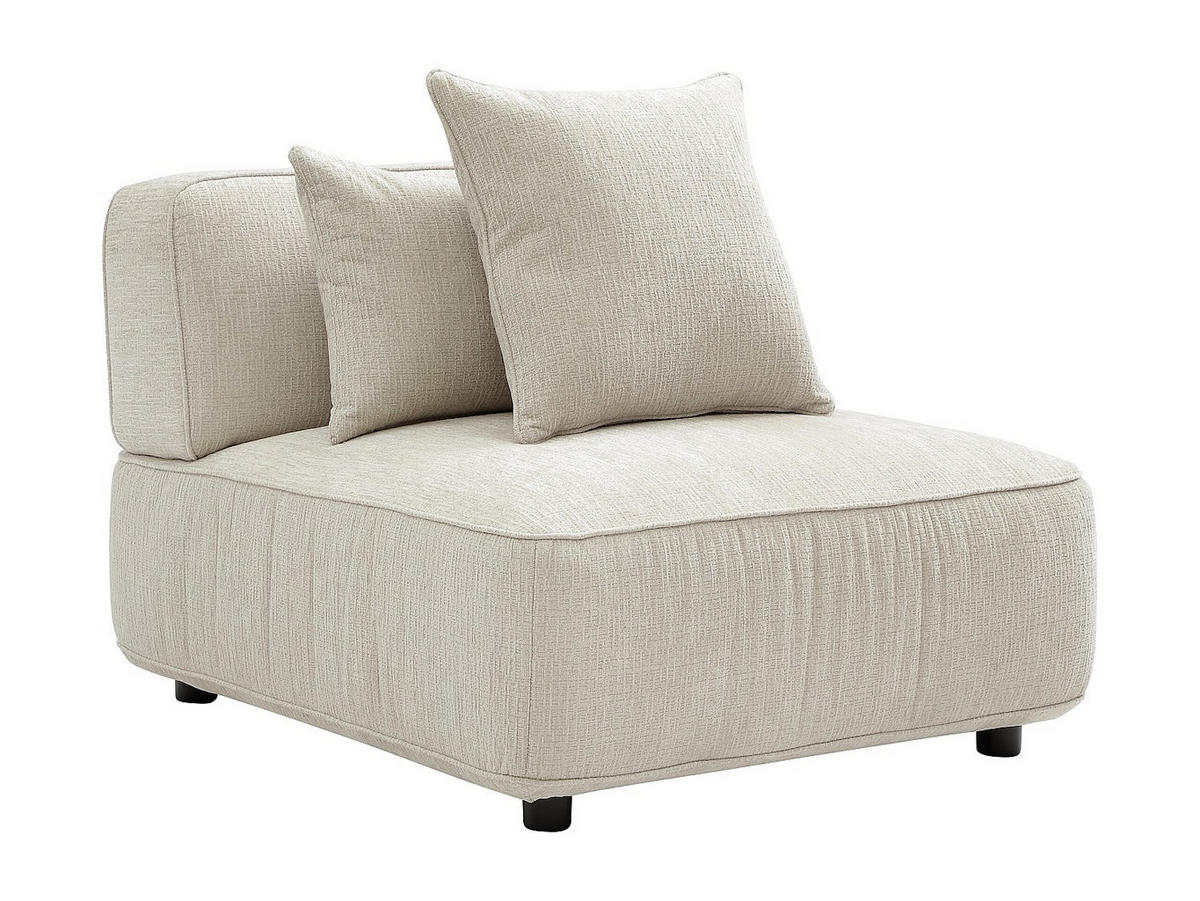 SESSEL mit gerader Rückenlehne - 1 Person - stoff - beige Lelaco - Beige, Textil (91/74/105cm) - Vente-Unique