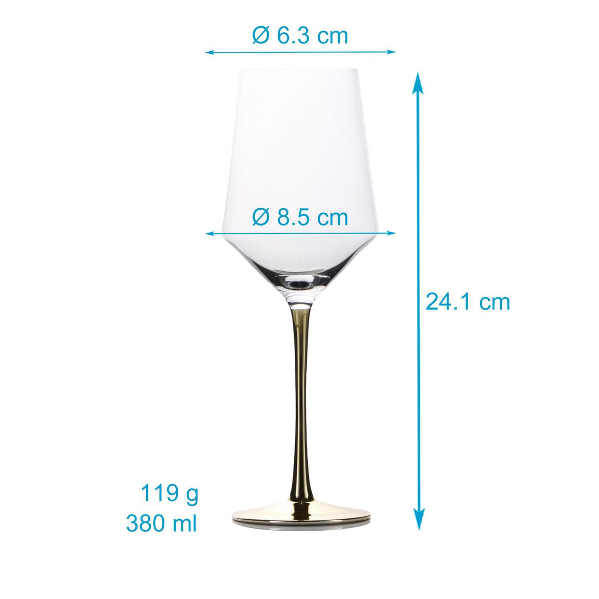 WEINGLAS SET 380 ml (2-tlg) - Transparent, Glas (0.38L) - Intirilife