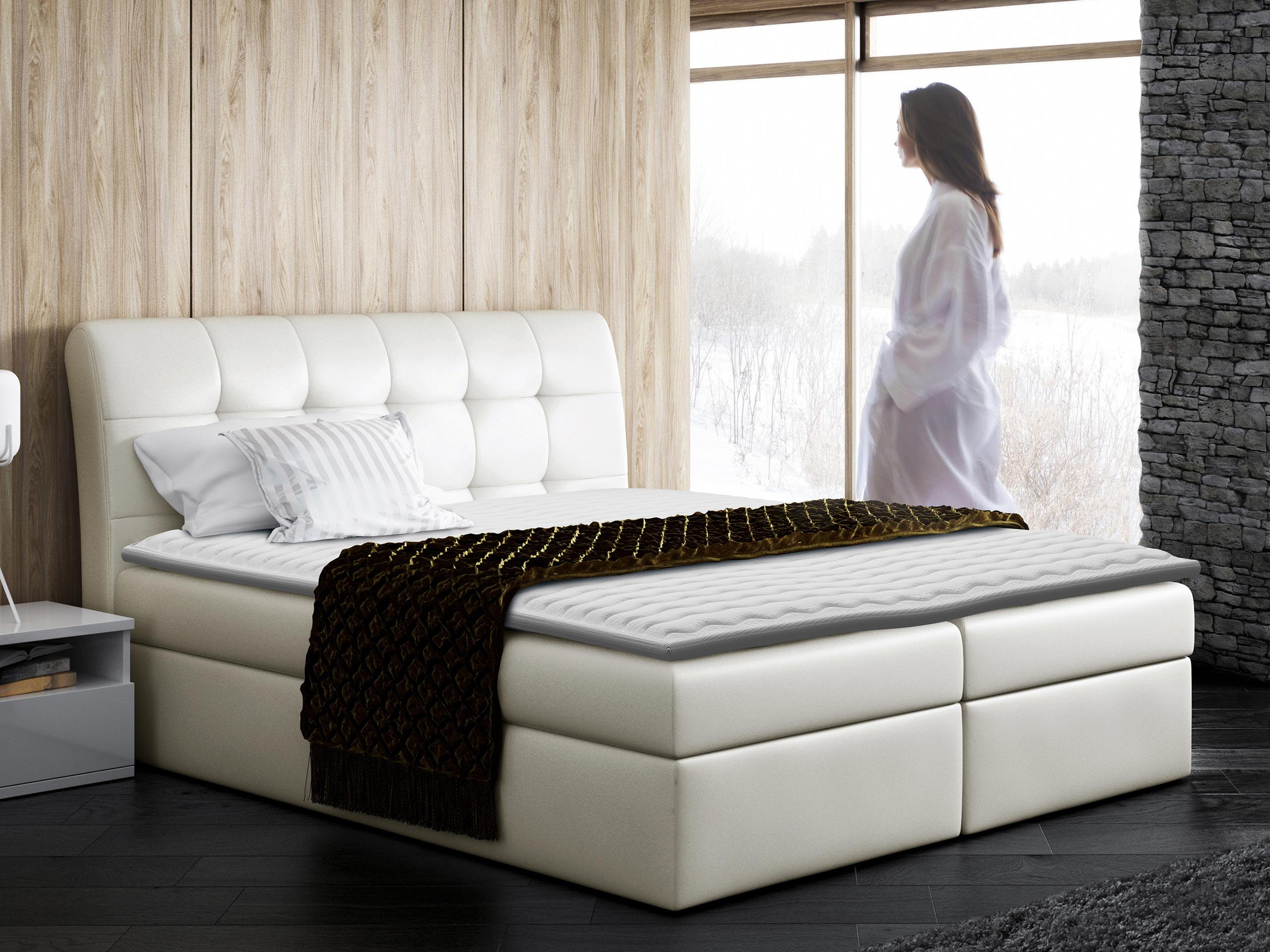 BOXBETT Diego - Beige, Holz (120/200cm) - MIRJAN24