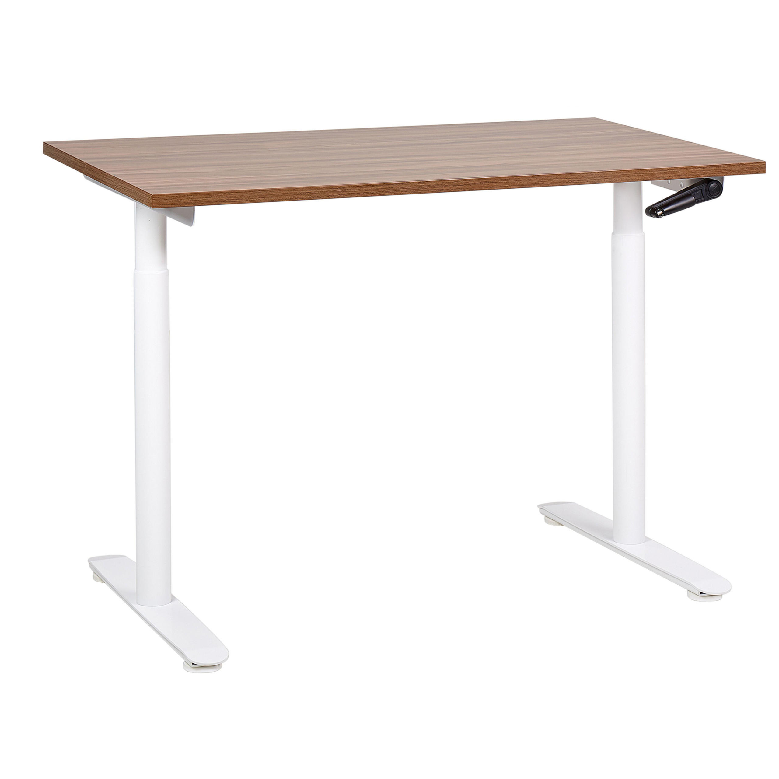 Beliani PSACÍ STŮL hnědobílý 120/72 cm manuální výškově nastavitelný Destin IV