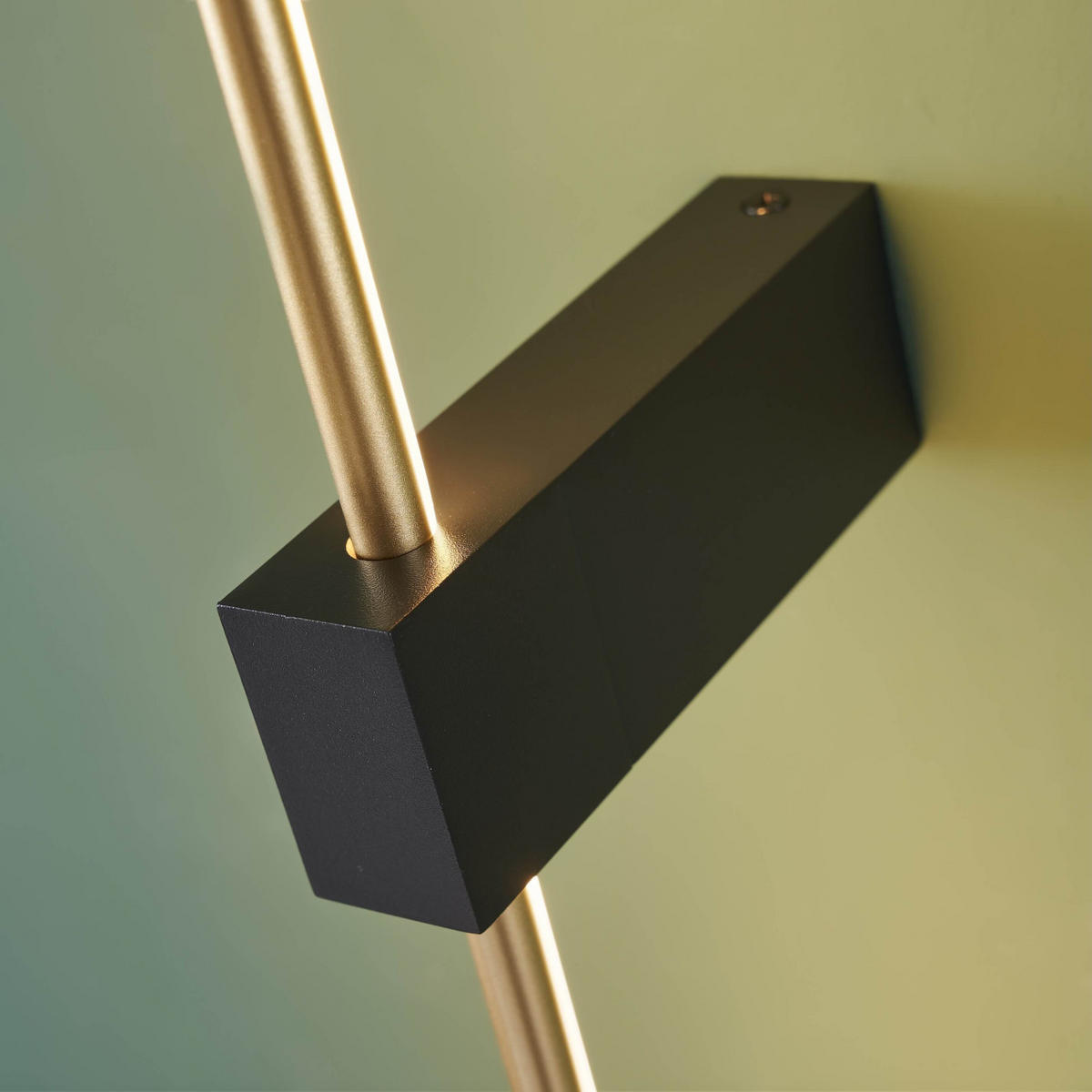 WANDLEUCHTE Edeline, Schwarz und gold, 80cm - Goldfarben, Metall (13/80/13cm) - KOSILUM