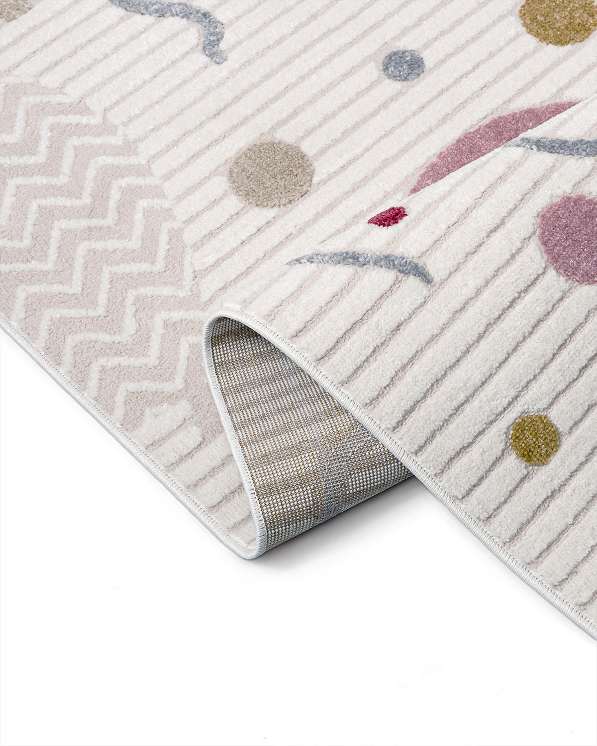 KINDERTEPPICH Alora Rosa Mazovia 160x230cm Creme Blau Ballon Kurzflor - Blau, Textil (160/230cm) - Mazovia