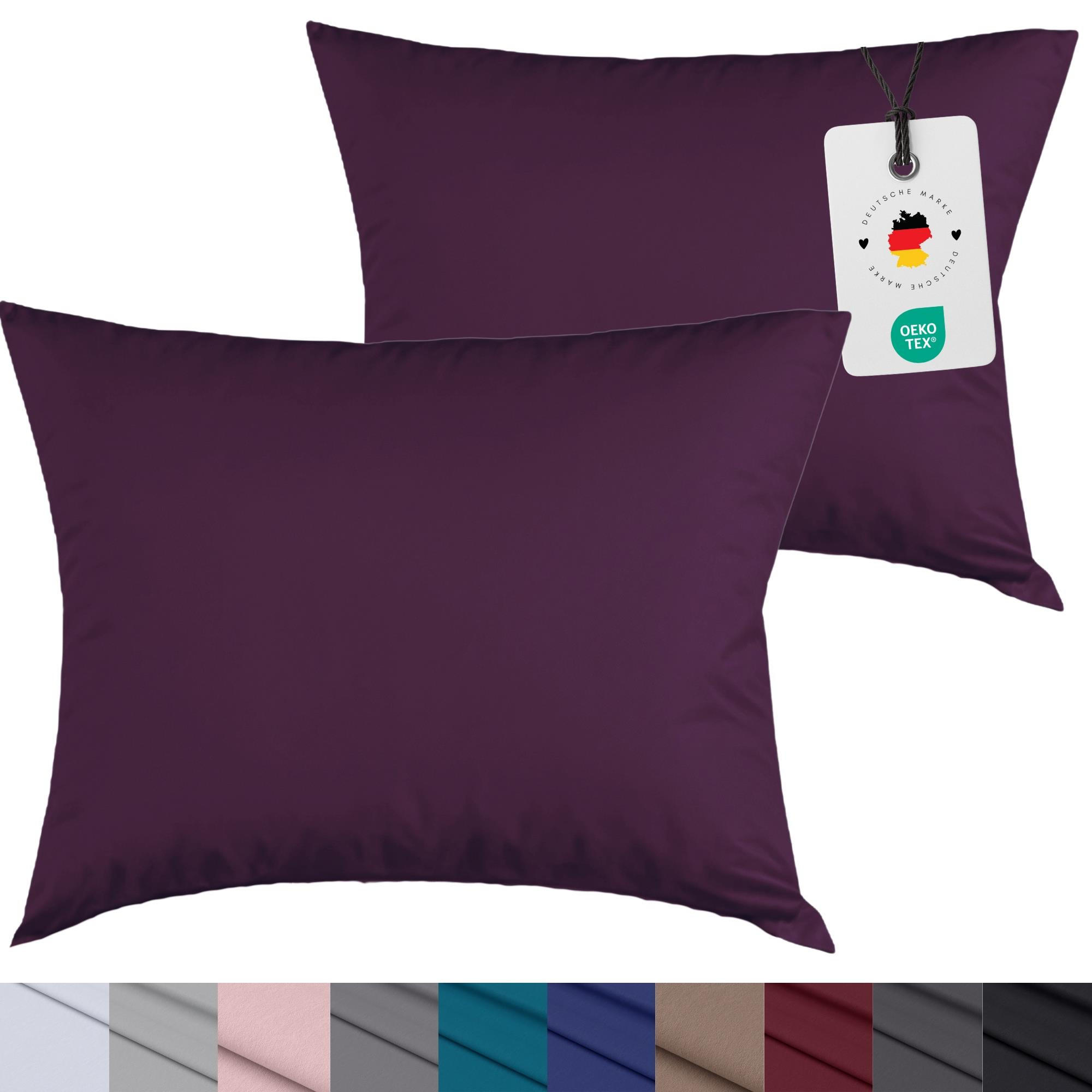 KISSENBEZUG 40x80 cm aus 100% Mikrofaser, Kissenhülle Lila Einfarbig - Lila, Textil (80/40cm) - Carpe Sonno