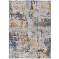 WEBTEPPICH Blau Springs 115/170 cm - Blau/Beige, Naturmaterialien/Textil (115/170cm) - Atticgo
