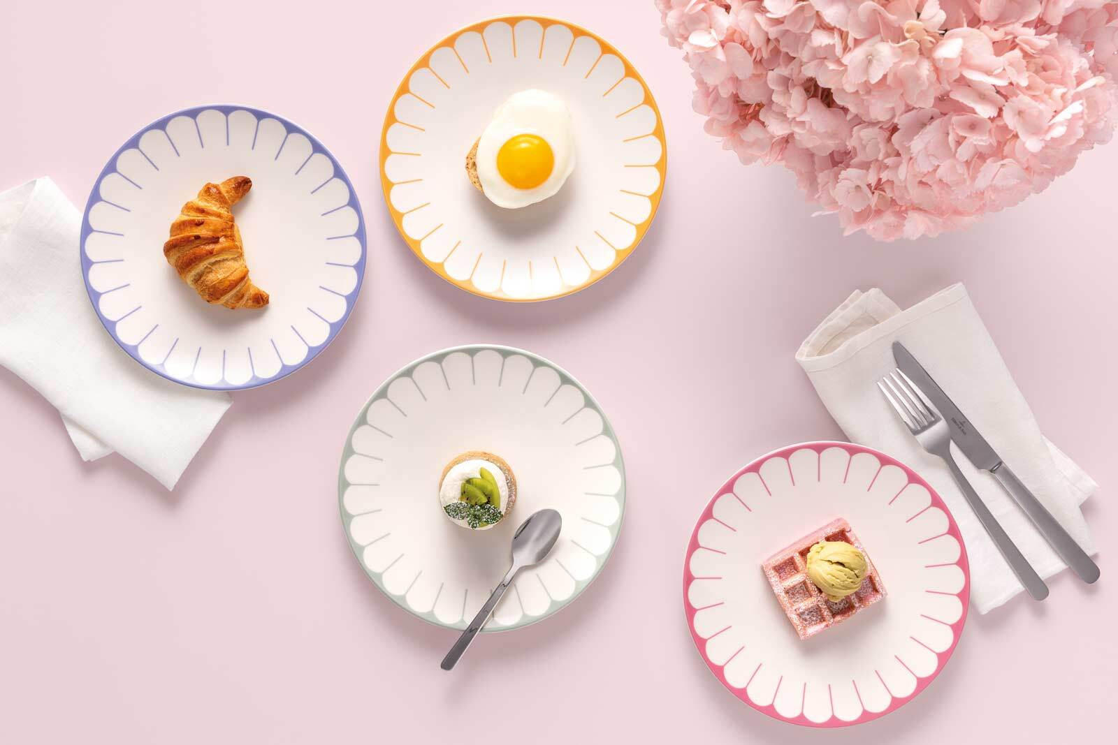 FRÜHSTÜCKSTELLER Fleur Couleur bunt ø 21,2 cm 4er Set - Multicolor, Keramik (21.2cm) - Villeroy & Boch