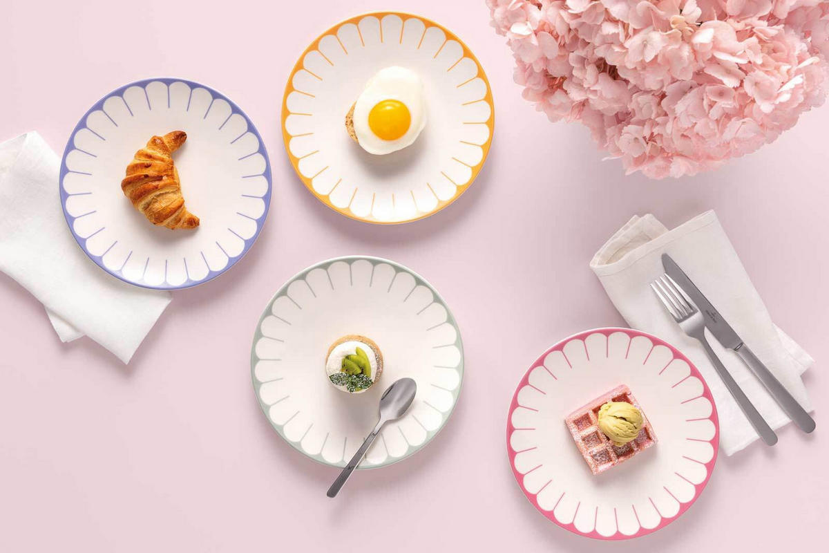 FRÜHSTÜCKSTELLER Fleur Couleur bunt ø 21,2 cm 4er Set - Multicolor, Keramik (21.2cm) - Villeroy & Boch