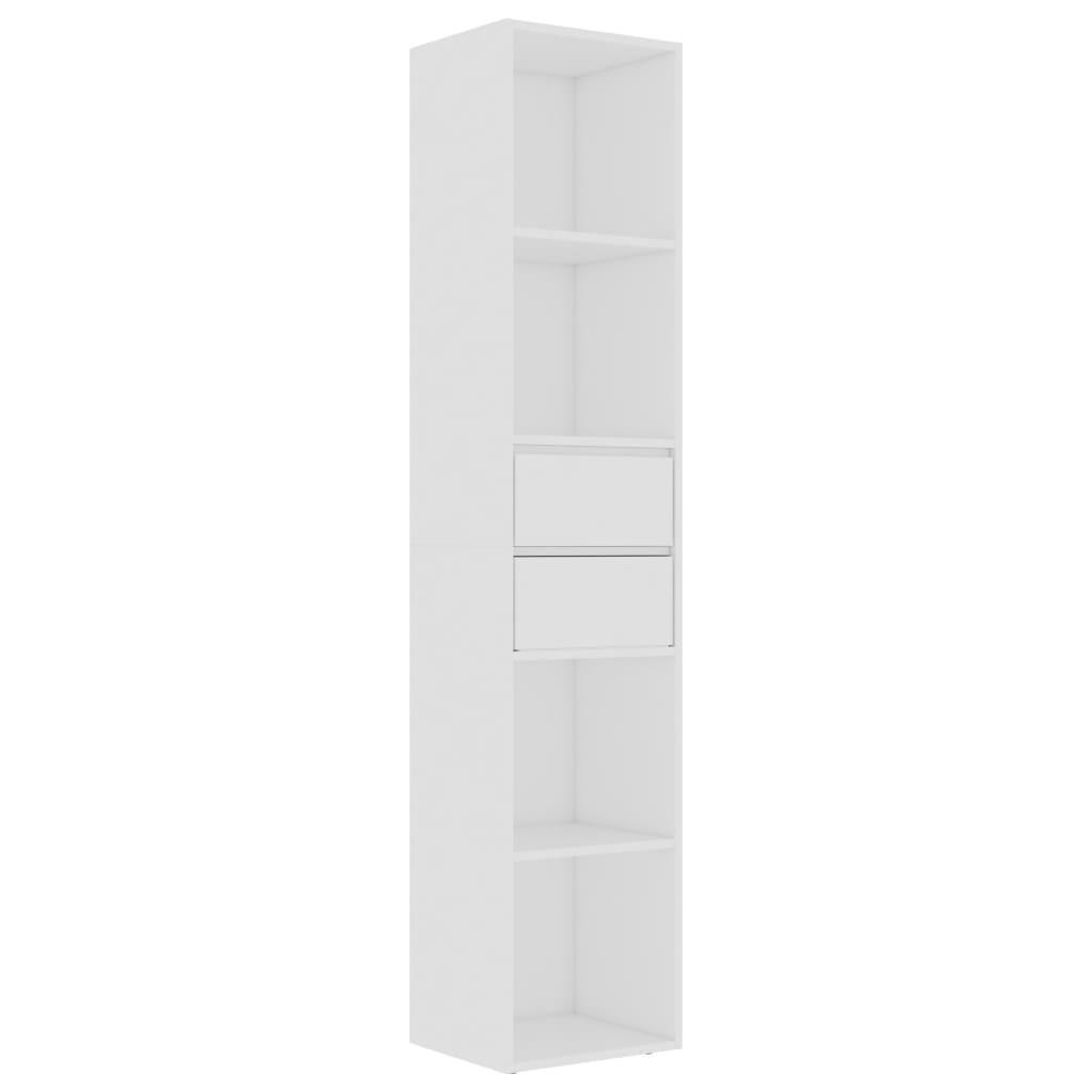 BÜCHERREGAL Weiß 36x30x171 cm Holzwerkstoff - Weiß, Holzwerkstoff (36/171/30cm) - furnicato
