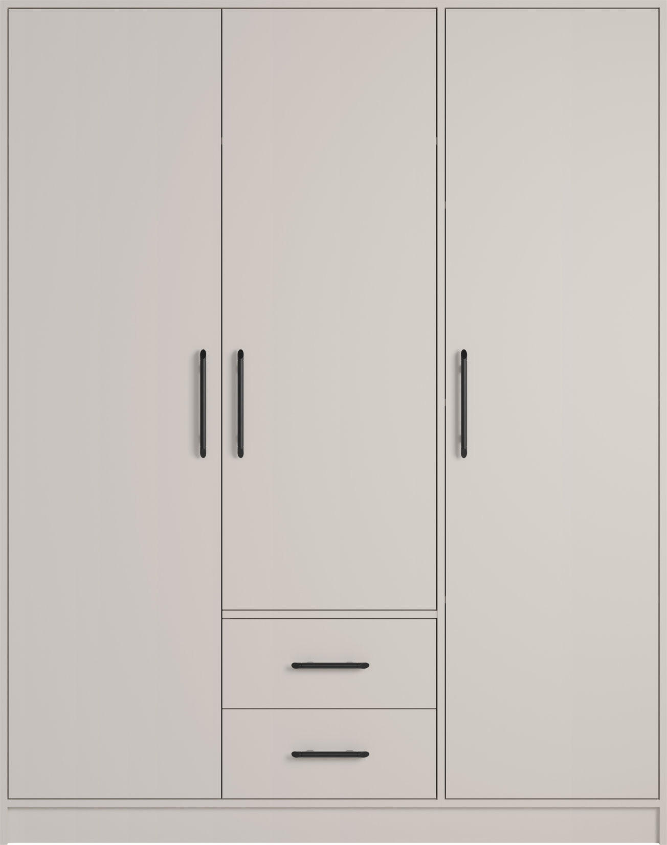 DREHTÜRENSCHRANK VANO 150/190/56cm 3-türig Kaschmir - Kaschmir, Holzwerkstoff (150/190/56cm) - MASSENO