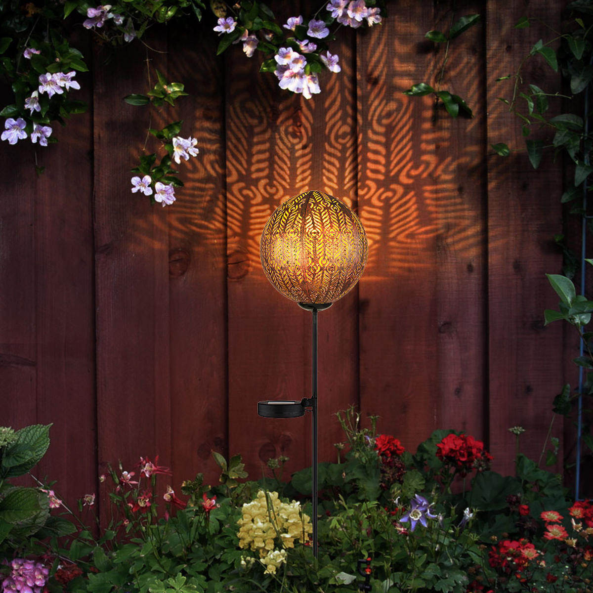 LED WEGELEUCHTE Metall Kupferfarben 2er Set - Kupferfarben, Metall (15.5/15.5/90cm) - Globo Lighting