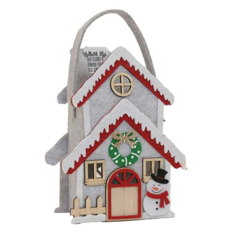 UNIQUE Living - Geschenktüte Weihnachten - 15x8x20cm - Mehrfarbig - Multicolor, Textil (15cm) - Unique Living