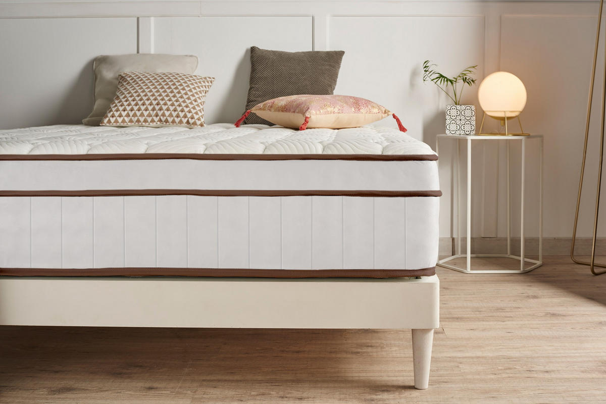 MATRATZE Hybrid Weiß 27 cm - 160X190 cm - Weiß, Textil (160/190cm) - Moonia