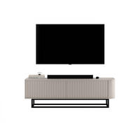 TV STOLÍK Aurora kašmírový matný 140 cm s kovovým rámom - čierna/kašmírová, kov/kompozitné drevo (140/44/35cm) - Meble Lindner