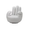 FINGERSESSEL drehbar - Kunstleder - Weiß - CATCHY - Weiß, Leder (78/89/82cm) - Vente-Unique