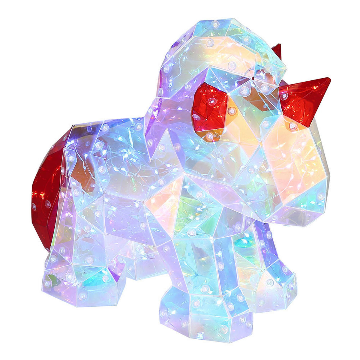 LED TISCHLEUCHTE Klar Kristalleffekt USB-Anschluss - Klar, Kunststoff (30/14/26cm) - Globo Lighting