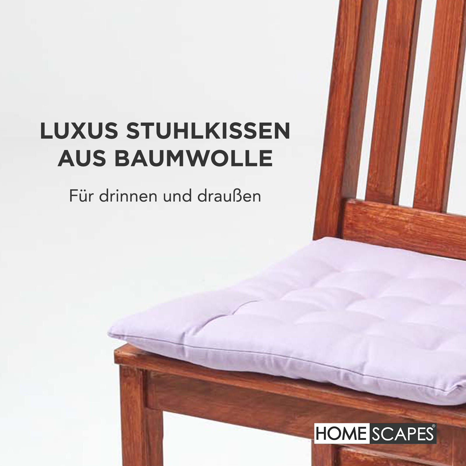STUHLKISSEN 4er-Set flieder 40/40/6,5 cm - Flieder, Textil (40/40/6.5cm) - Homescapes