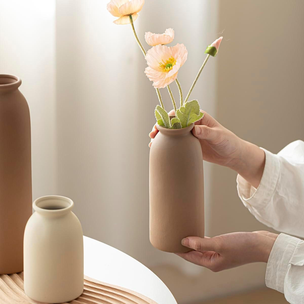 VASE Keramik - Weiß, Keramik (26.6cm) - LIBRATON