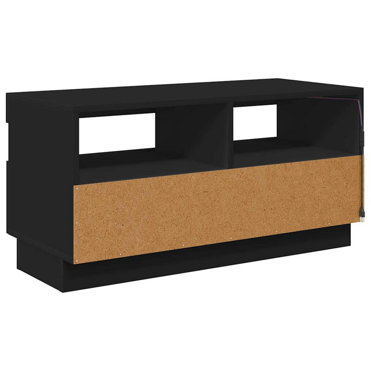 TV-SCHRANK Mit Led-Leuchten Schwarz 80/35/40 Cm - Schwarz, Holzwerkstoff (35/48/120cm) - vidaXL