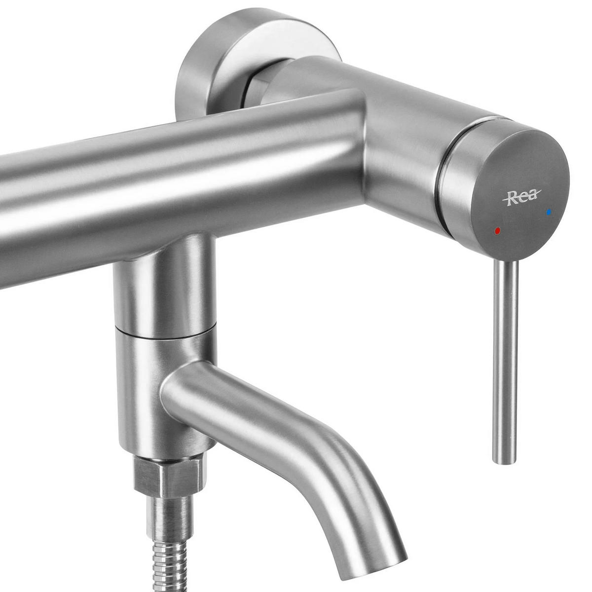 WANNENARMATUR Rea Clif Brush Nickel - Nickelfarben, Metall (19/11/22cm) - REA