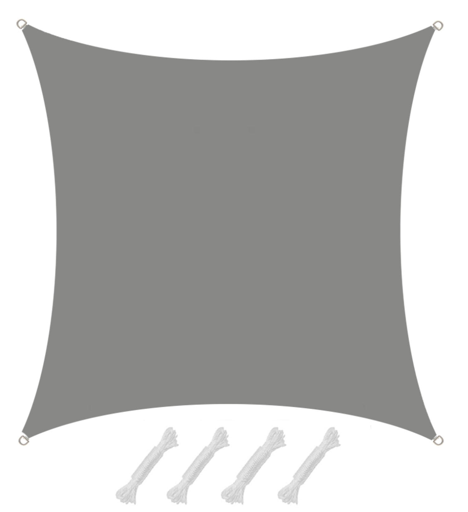 SONNENSEGEL Wasserdicht 400 cm Grau - Grau, Kunststoff (400/400cm) - Amanka