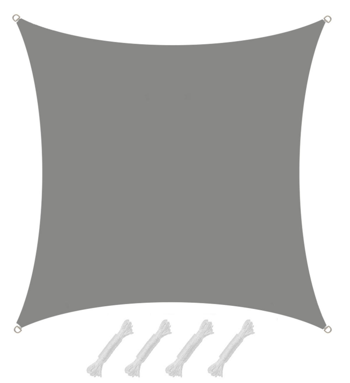 SONNENSEGEL Wasserdicht 400 cm Grau - Grau, Kunststoff (400/400cm) - Amanka