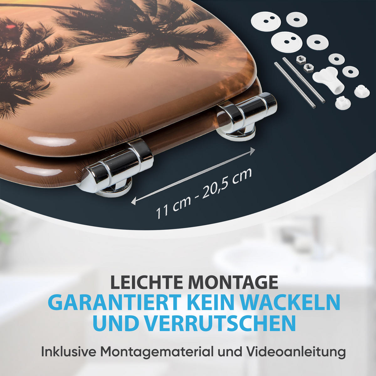 WC-SITZ mit Absenkautomatik Summer - Orange, Holzwerkstoff (38/6/47cm) - Sanilo