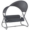 HOLLYWOODSCHAUKEL Grau Solagna - Grau, Metall (168/187/113cm) - Beliani