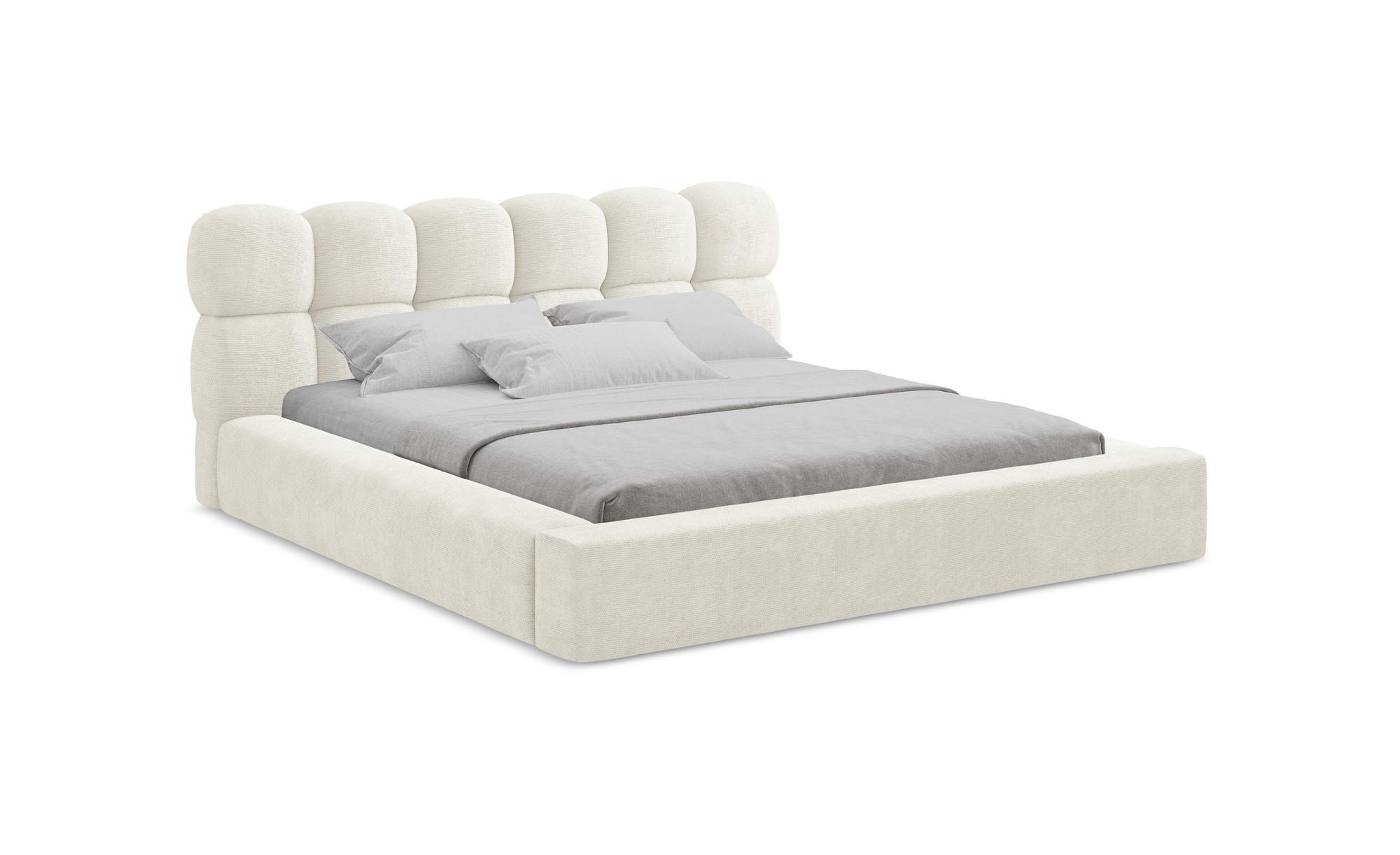 POLSTERBETT mit Bettkasten und Lattenrost 200x240 Weiß - Schwarz/Weiß, Kunststoff/Textil (160/200cm) - Makamii