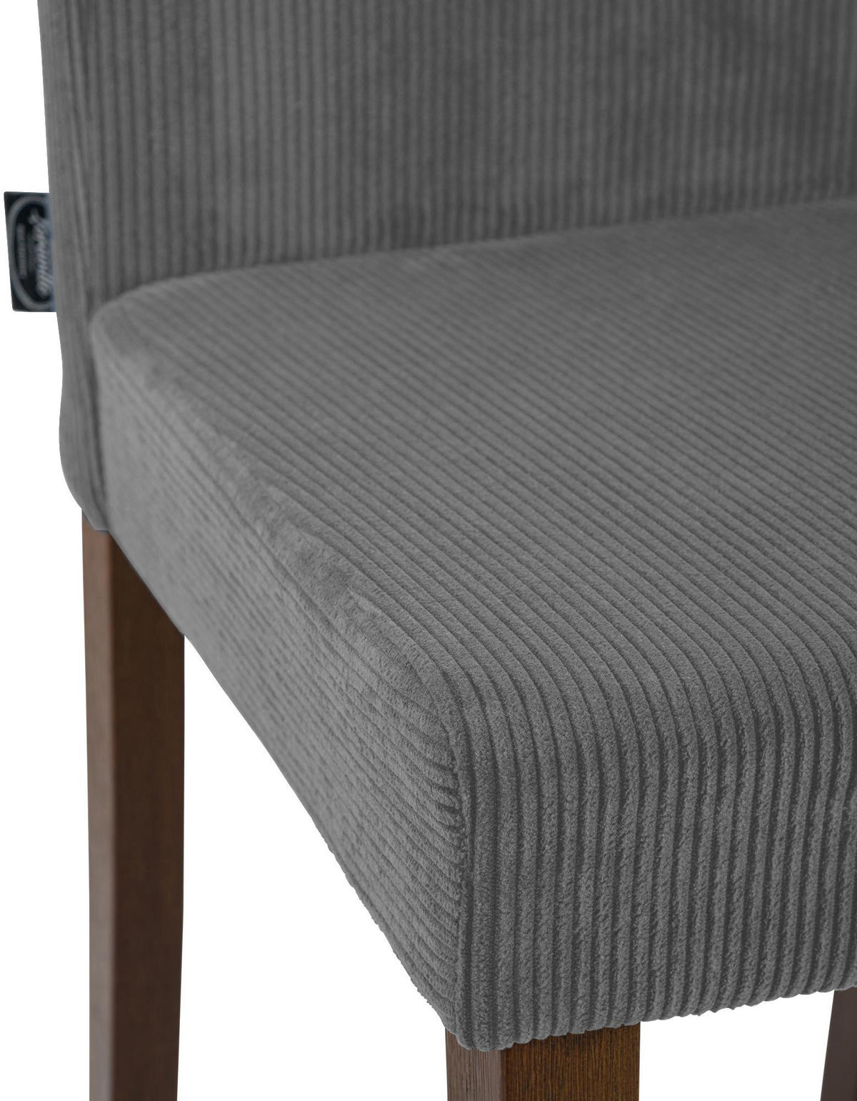 ESSZIMMERSTUHL Cord Grau - Grau, Holz/Textil (41/91/47cm) - CLP