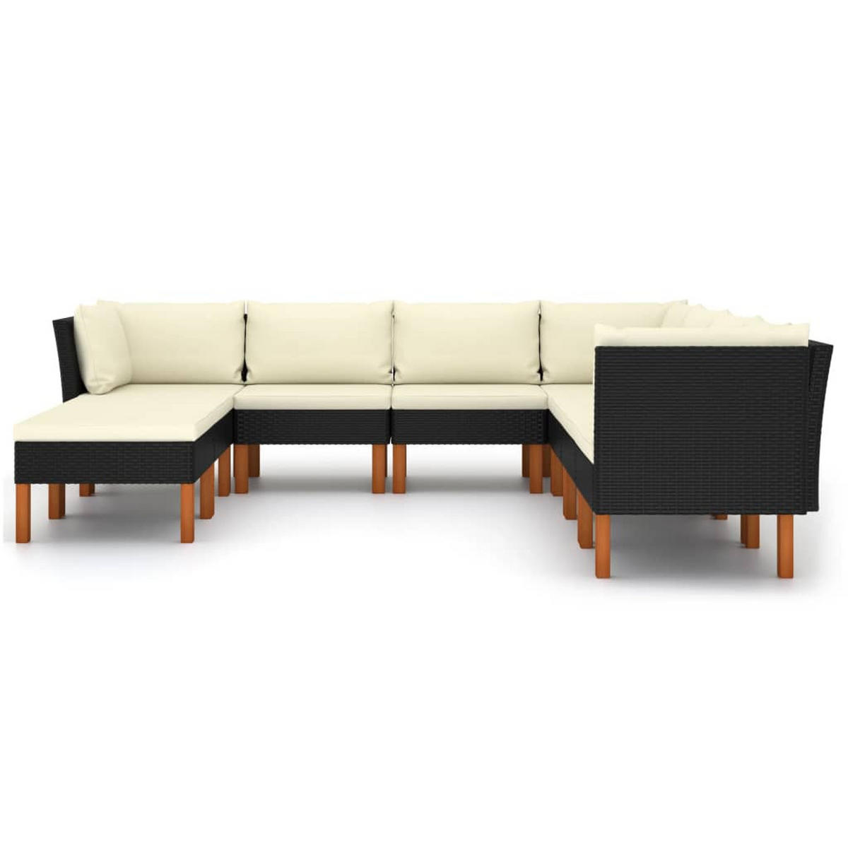 GARTENSET Rega 9-teilig - Schwarz, Metall - Nettlife