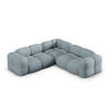 WENDBARES-ECKSOFA Loretto aus strukturiertem Stoff pastellblau 4 Sitzplätze - Pastellblau, Textil (250/250cm) - Cosmopolitan Design