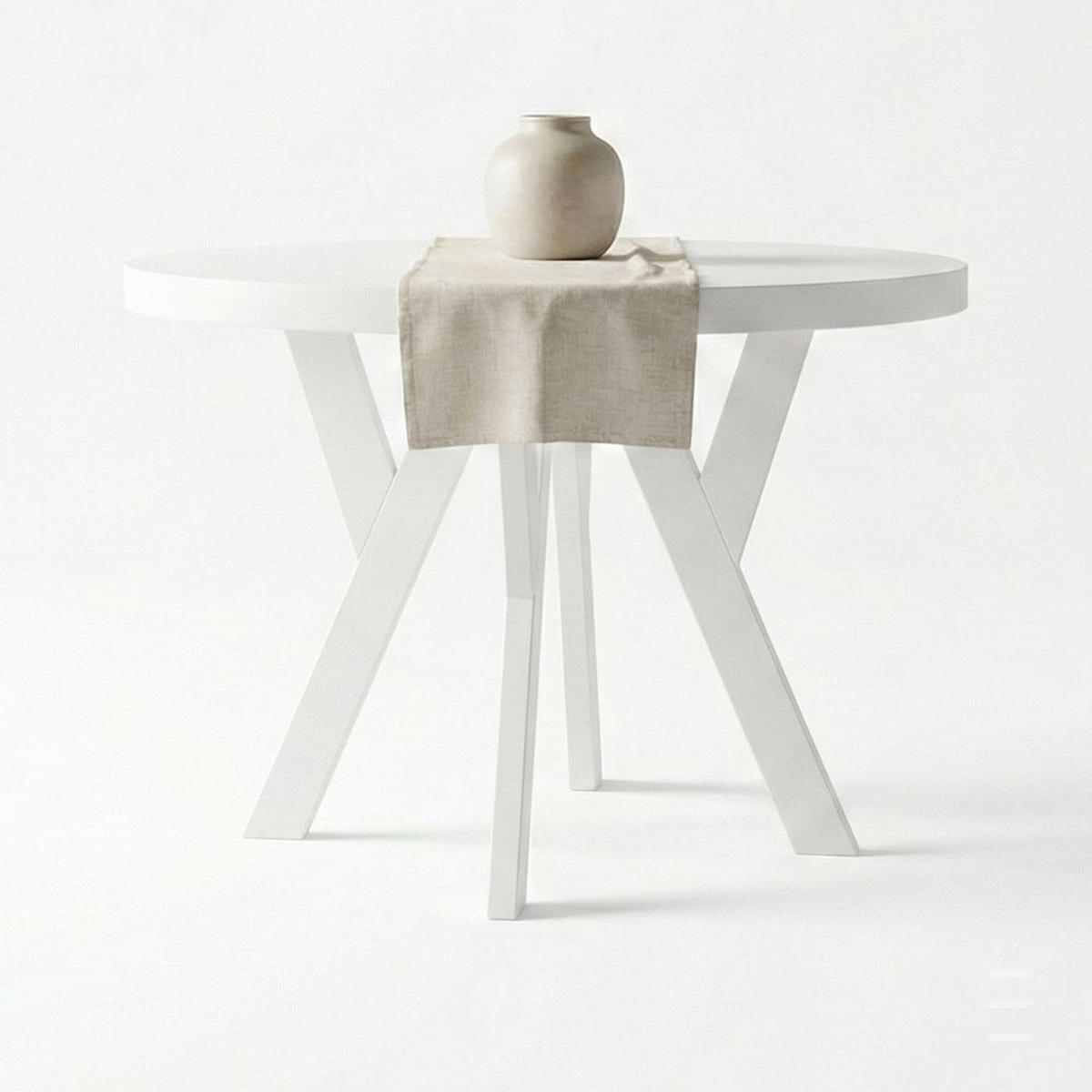 ESSTISCH Runder Ausziehbarer PERO 90/190, Weiß - Weiß, Holz (190/90/77cm) - Dekori_Interiors