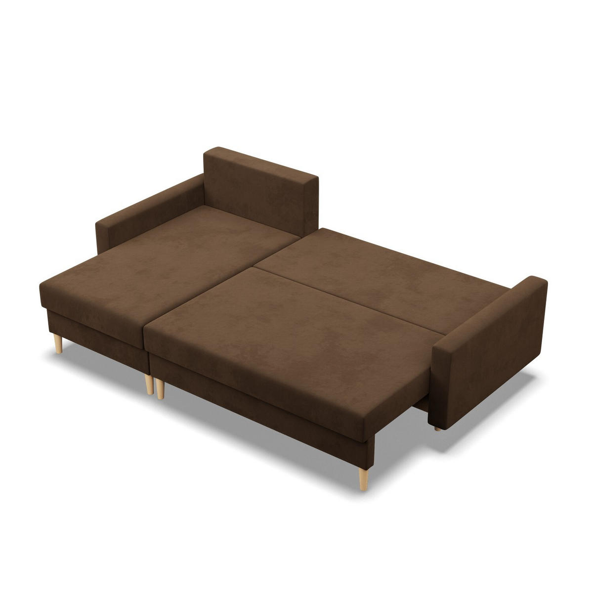 ECKSOFA Blank braun - Braun, Textil (223/140cm) - SIMKAM Furniture
