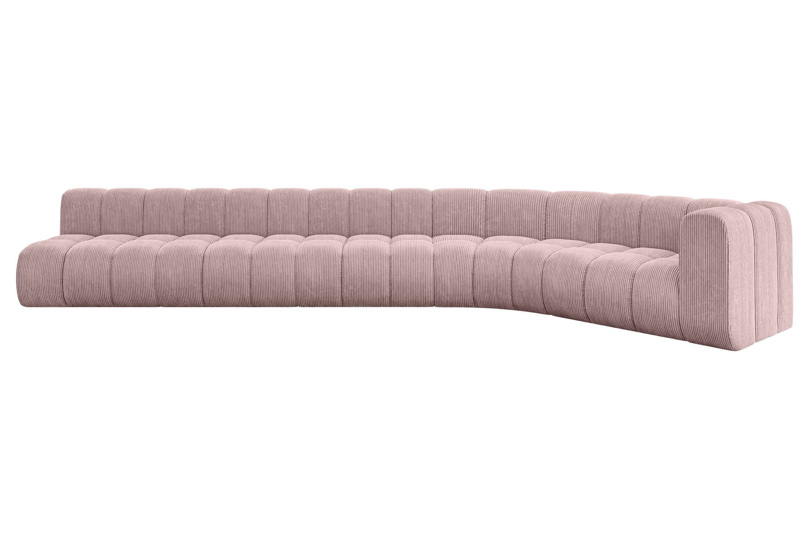ECKSOFA modulares Sofa Karex-L3 - 490x194x70 cm Rosa - Rosa, Holzwerkstoff/Textil (490/194cm) - ALTDECOR
